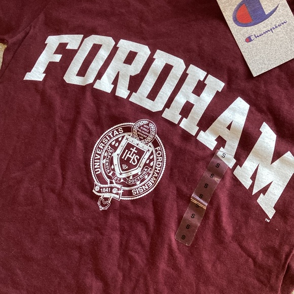 NEW Champion Fordham University T-Shirt Maroon Unisex Size Small 100% Cotton NWT - Picture 5 of 10